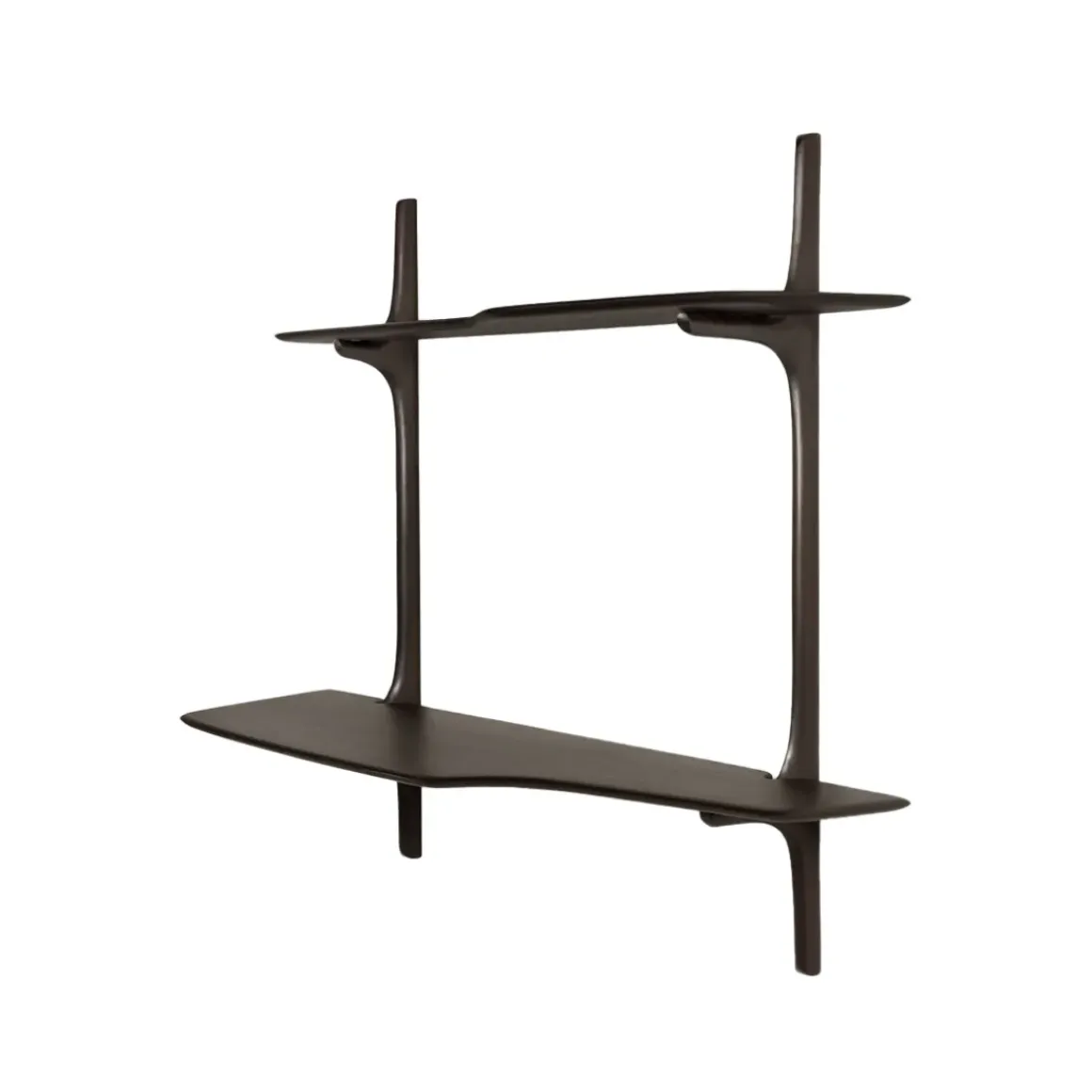 Bureau Mural PI en Acajou Vernis - 140 x 48 x 126 cm