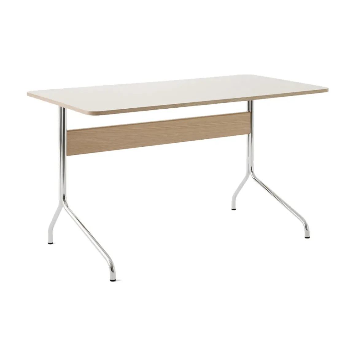 Bureau Pavilion AV16 Linoleum Mushroom 4176 - Chêne / Pieds Chrome