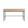 Bureau Whitebird en chêne verni - 2 Tiroirs