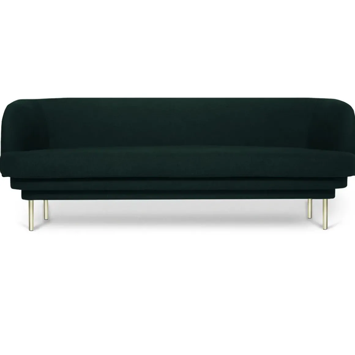 Canapé Cornice 3 places en velours - Vert Canard u0026 Laiton