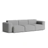 Canapé Mags Soft Low 3 places - Combinaison 1 - Steelcut Trio 133 - Coutures Light Grey