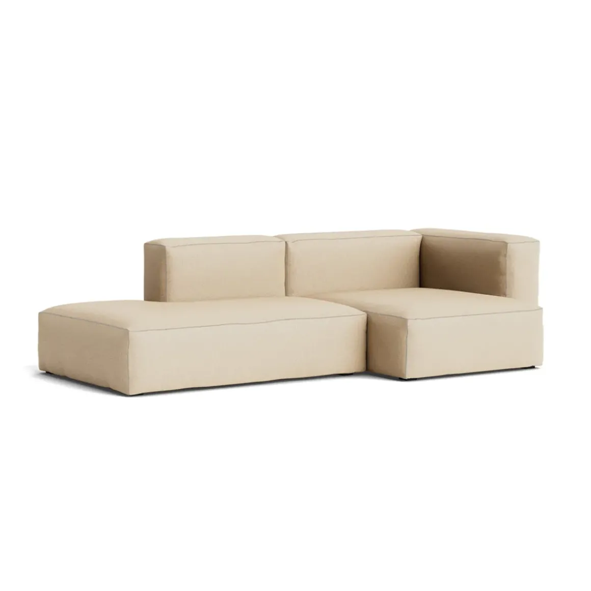 Canapé Méridienne Mags Soft 2.5 places - Combinaison 3 right - Hallingdal 220 - Coutures Light Grey