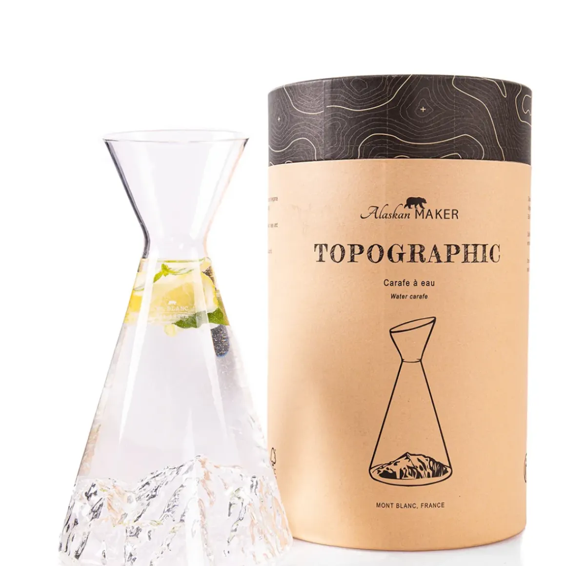 Carafe à Eau Topographique Mont Blanc