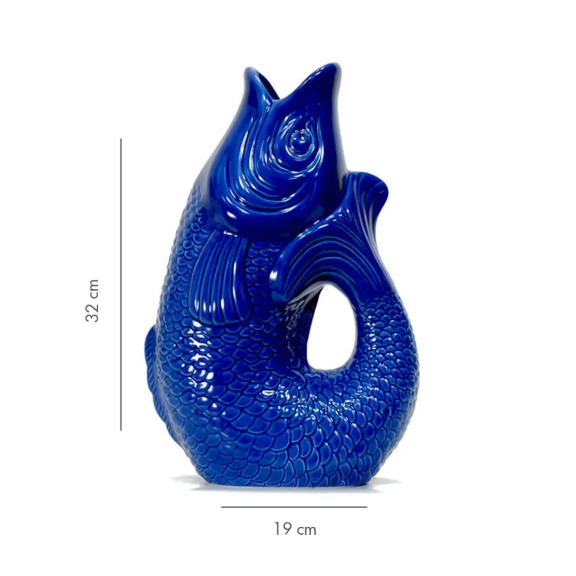 Carafe / Vase Monsieur Carafon Poisson - Azur