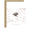 Carte d'anniversaire Gold Cosy Cat