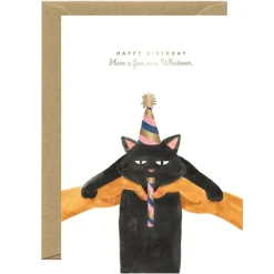 Carte d'anniversaire Whatever cat