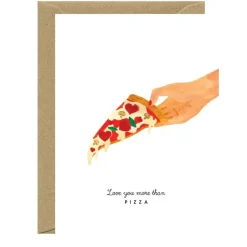 Carte de voeux Love You Pizza