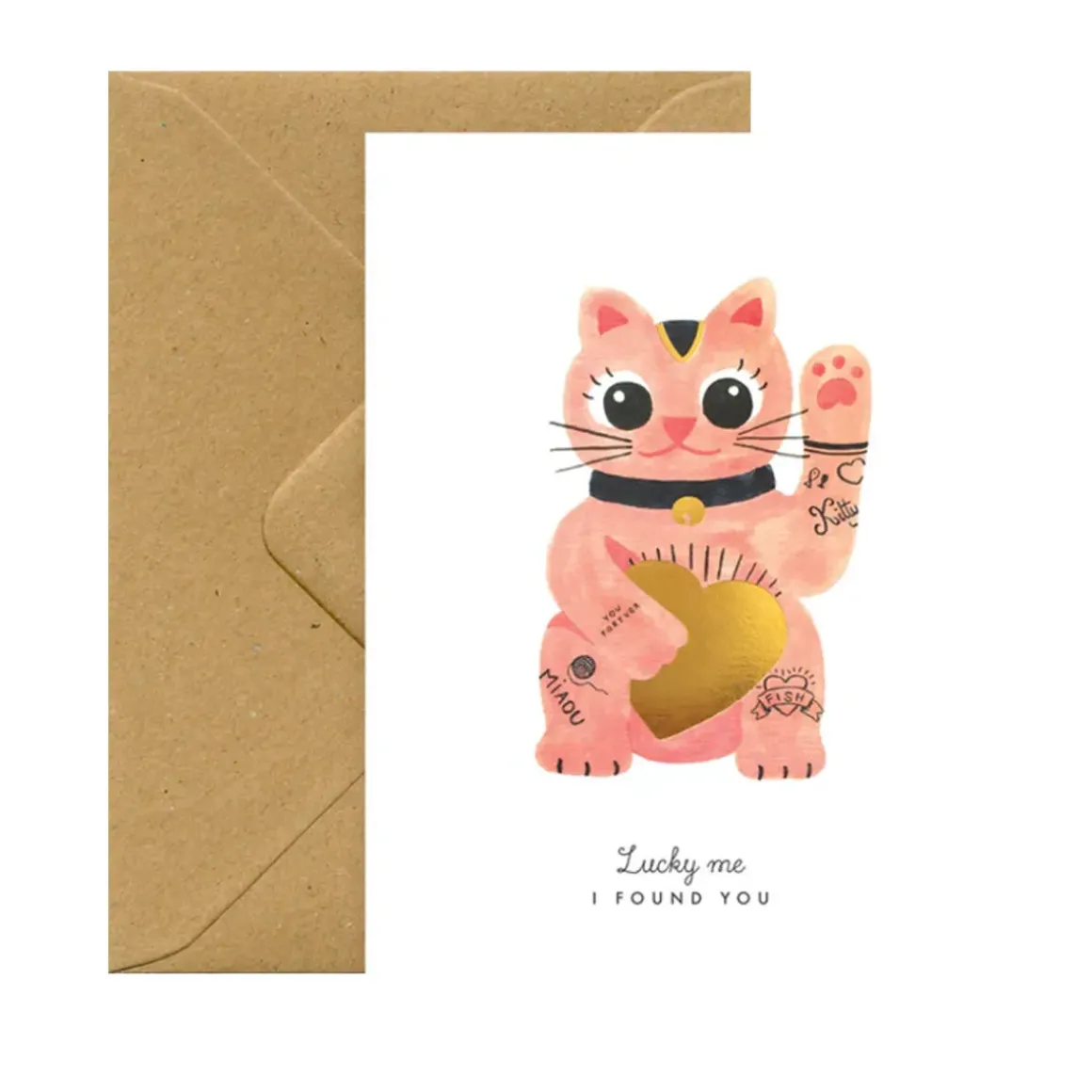 Carte de vux Lucky Cat