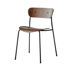 Chaise Pavilion AV3 Noyer / Pieds noirs