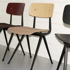 Chaise Result Noir - Chêne Laqué