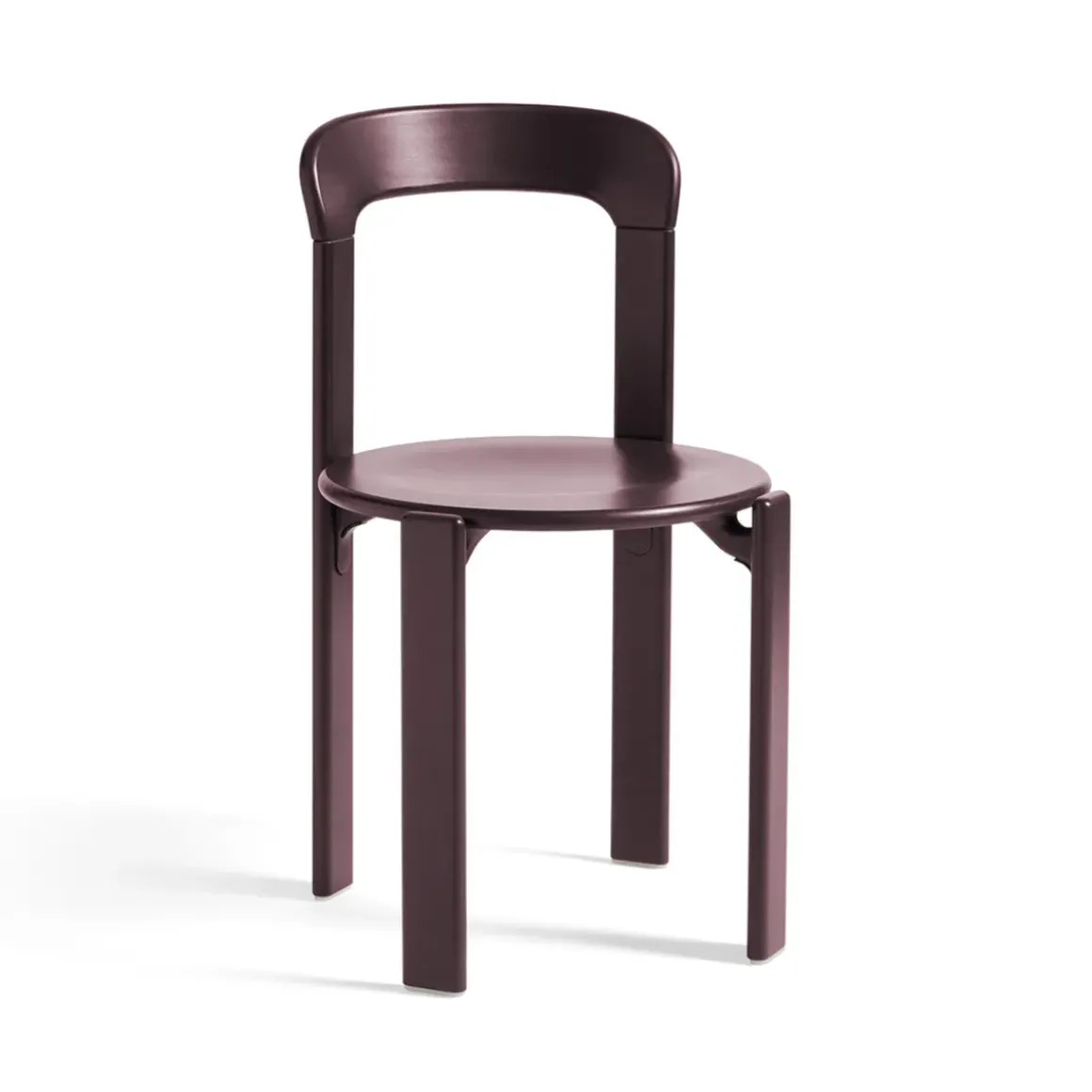 Chaise Rey en hêtre - Ø 49 x h 80 cm - Rouge