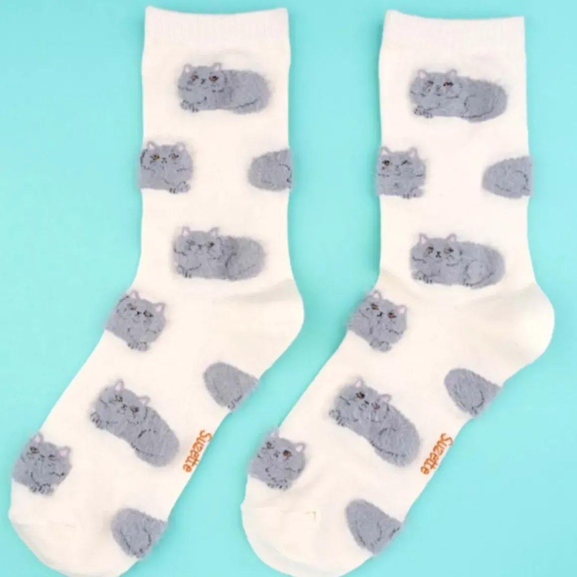 Chaussettes Chat Suzette - Blanc