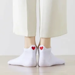 Chaussettes Languette Coup de coeur - Blanc