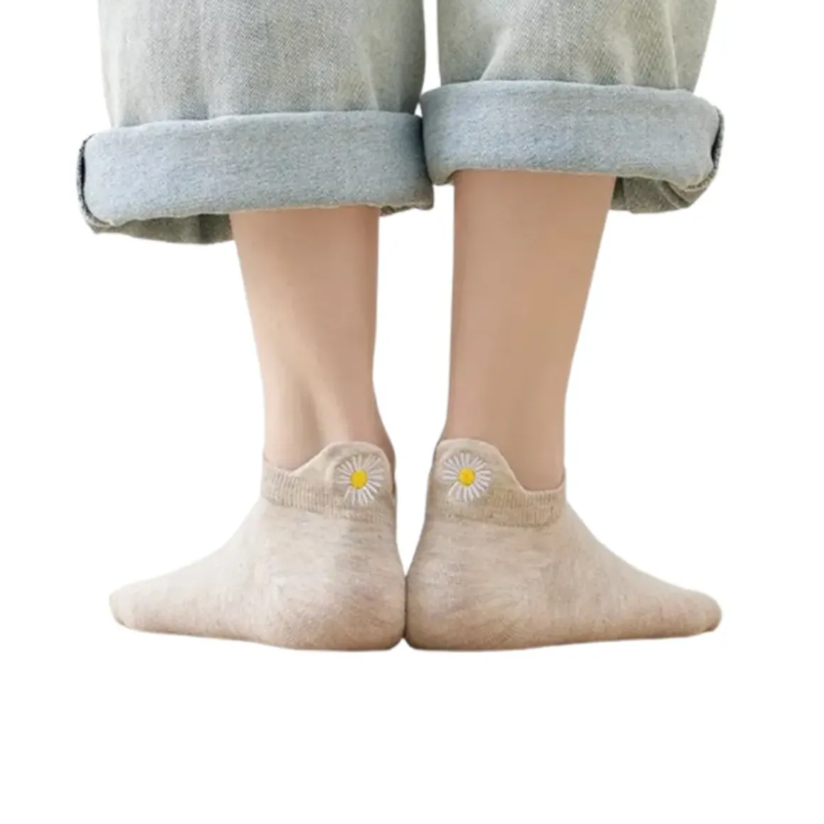 Chaussettes Languette Fleur