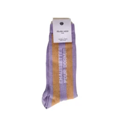 Chaussettes Rayures Dormir Bi-Gout 40/45 - Mauve Sable