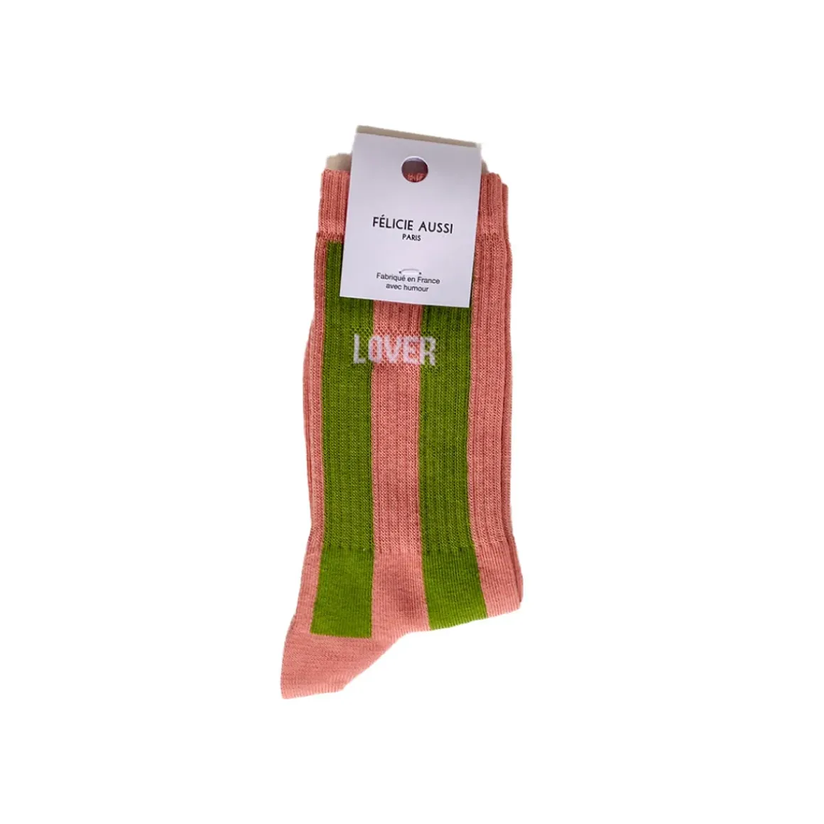 Chaussettes Rayures Lover Bi-Gout 36/40 - Rose Bambou