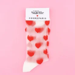 Chaussettes Transparentes Coeur