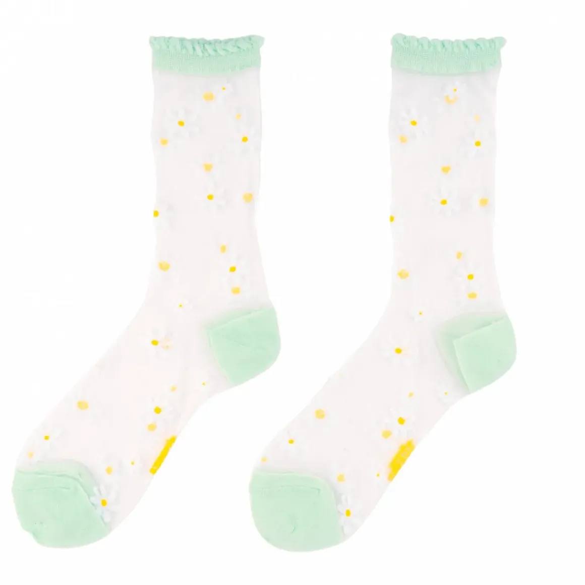 Chaussettes Transparentes 35/40 - Pâquerettes