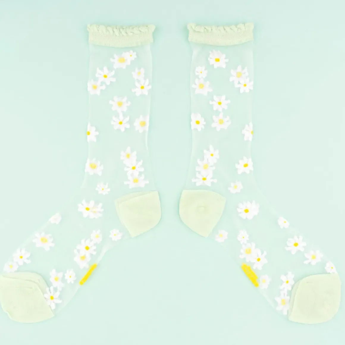 Chaussettes Transparentes 35/40 - Pâquerettes
