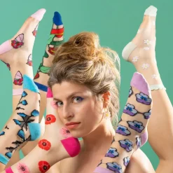 Chaussettes Transparentes - Pensée Mauve