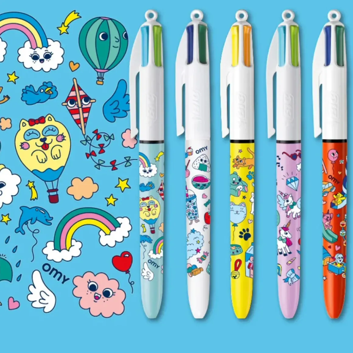 Coffret 5 Stylos Kawaii