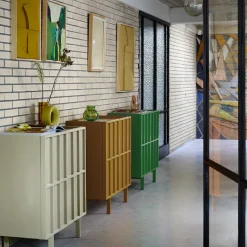 Commode / Buffet - 80 x 40 x 89 cm - Vert Olive