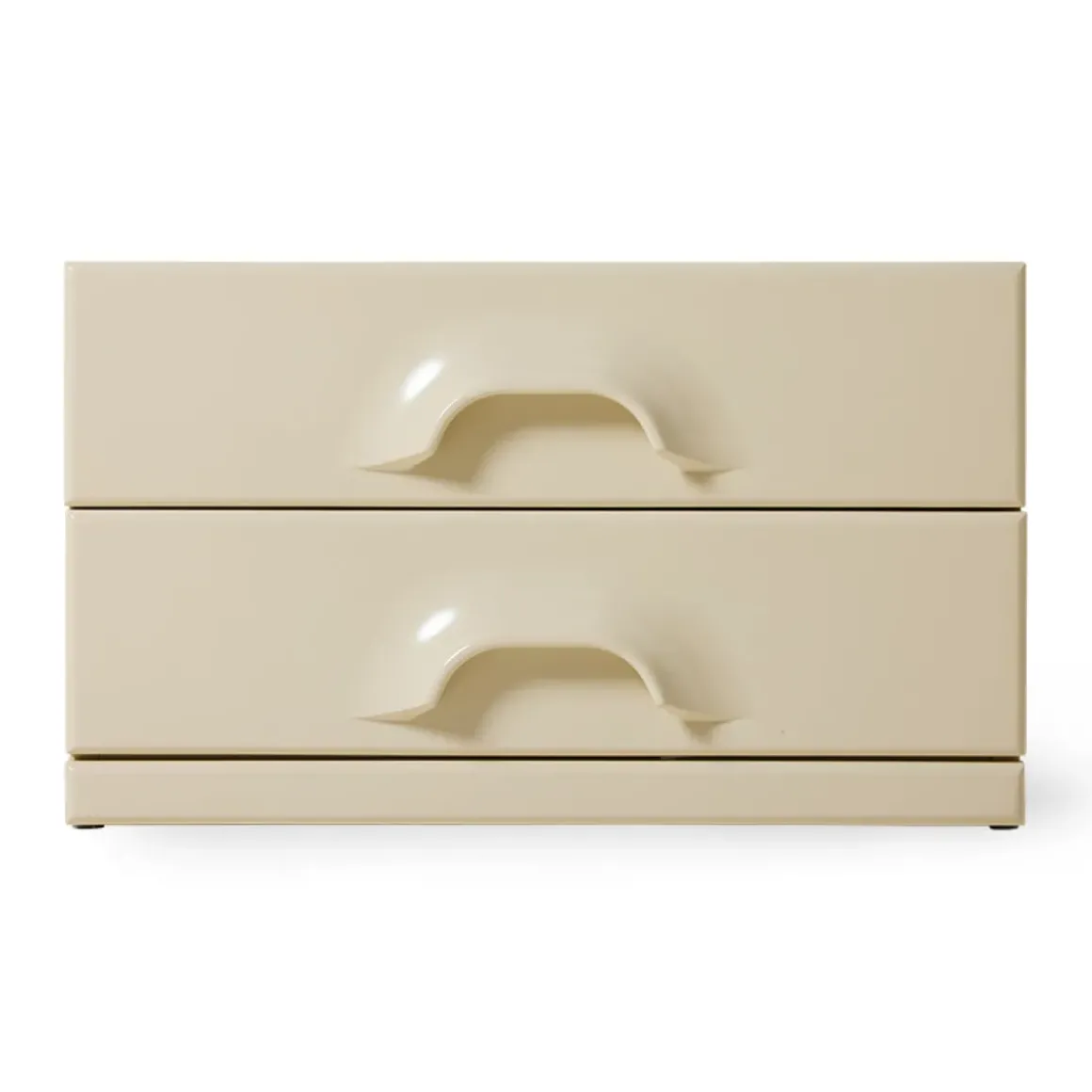 Commode 2 Tiroirs - 60 x 35 x 35,2 cm - Crème