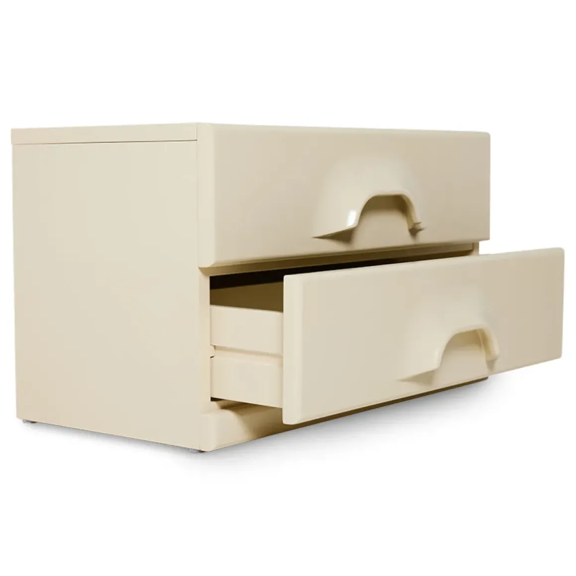 Commode 2 Tiroirs - 60 x 35 x 35,2 cm - Crème