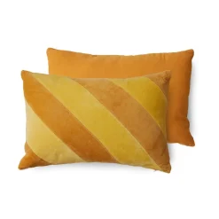 Coussin Rayé April en Velours - 60 x 40 cm