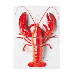 Décoration murale Homard rouge / fond blanc - 29 x 40 cm