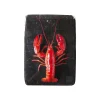 Décoration murale Homard rouge / fond noir - 20 x 29 cm