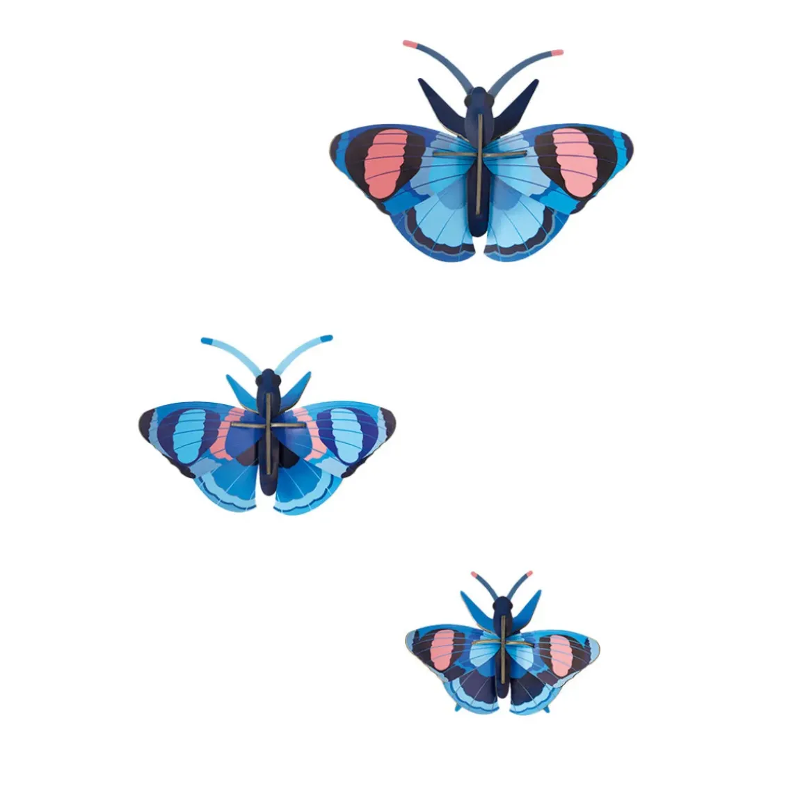 Décoration murale Peacock Butterflies - Lot de 3