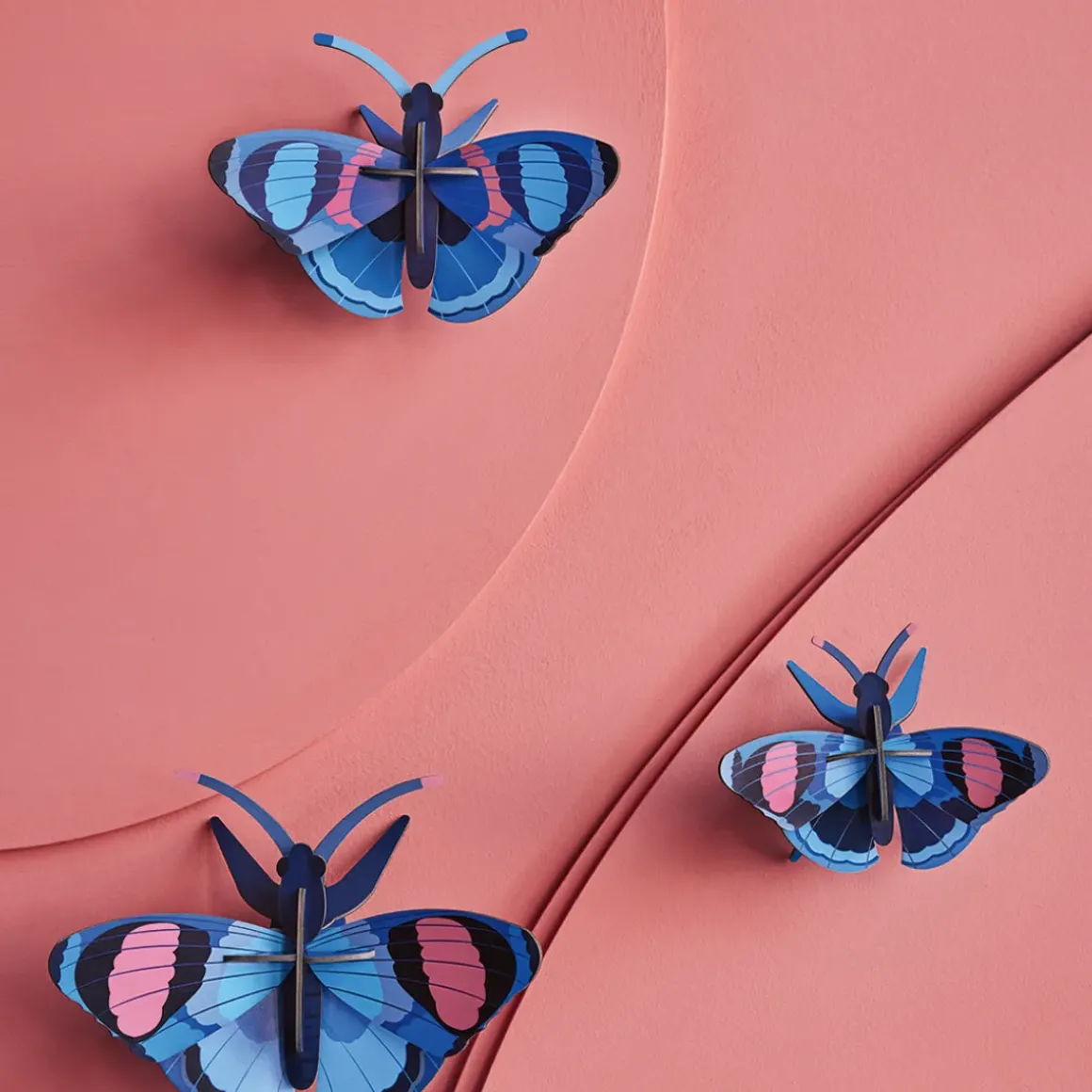 Décoration murale Peacock Butterflies - Lot de 3