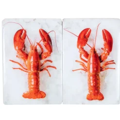 Décoration murale Twin Homard rouge #1 sur fond blanc - 20 cm x 29 cm