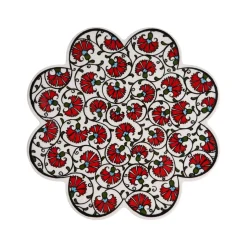 Dessous de Plat En Forme De Fleur - Rouge