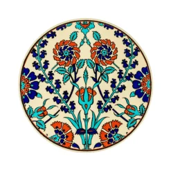 Dessous de Plat Rond en Céramique - Bleuet