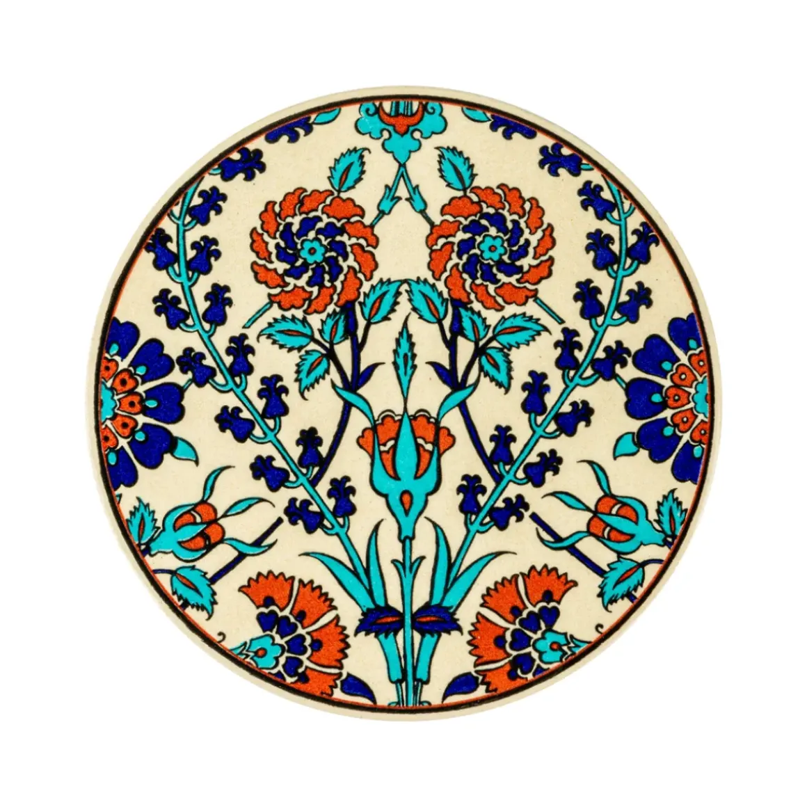 Dessous de Plat Rond en Céramique - Bleuet