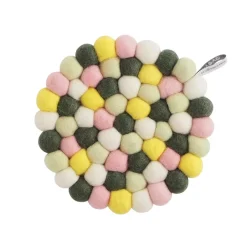 Dessous de plat rond en laine