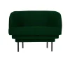 Fauteuil Cornice Velours - Vert canard u0026 métal noir