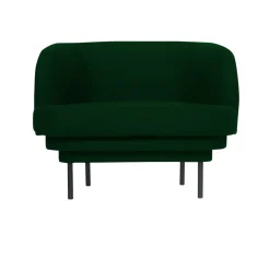 Fauteuil Cornice Velours - Vert canard u0026 métal noir