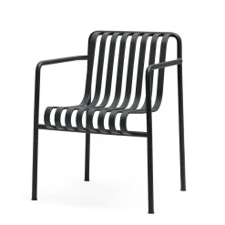 Fauteuil Dining Palissade en acier poudré - Anthracite