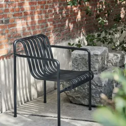 Fauteuil Dining Palissade en acier poudré - Anthracite