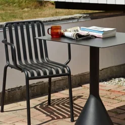 Fauteuil Palissade en acier poudré - Anthracite