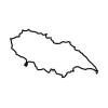 Frise décorative Île d'Yeu - Noir - 50 cm