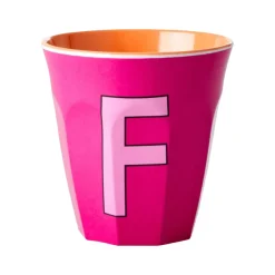 Gobelet Lettre F en mélamine - Fuschia
