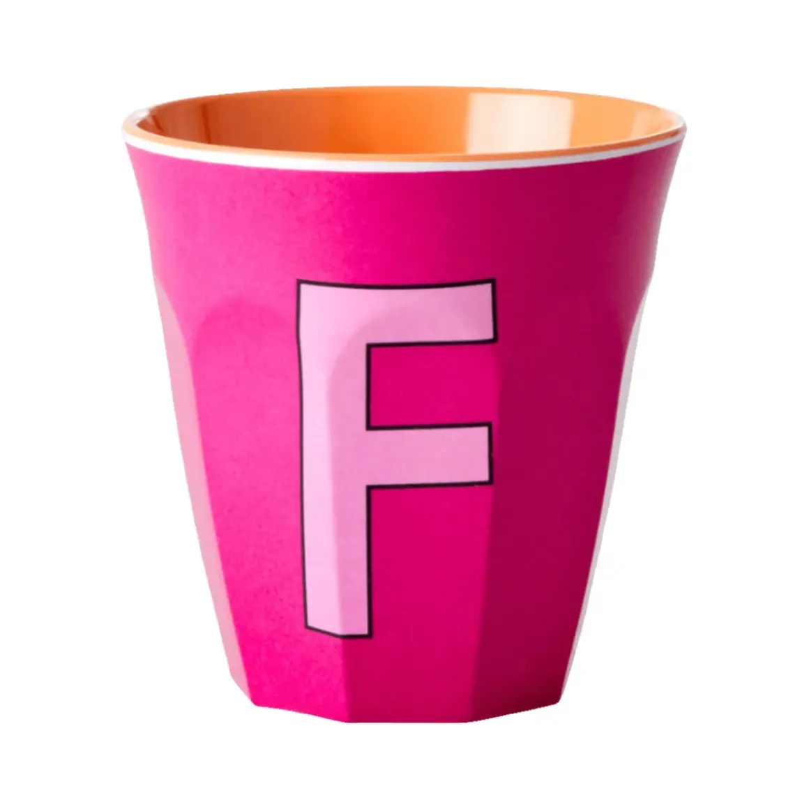 Gobelet Lettre F en mélamine - Fuschia