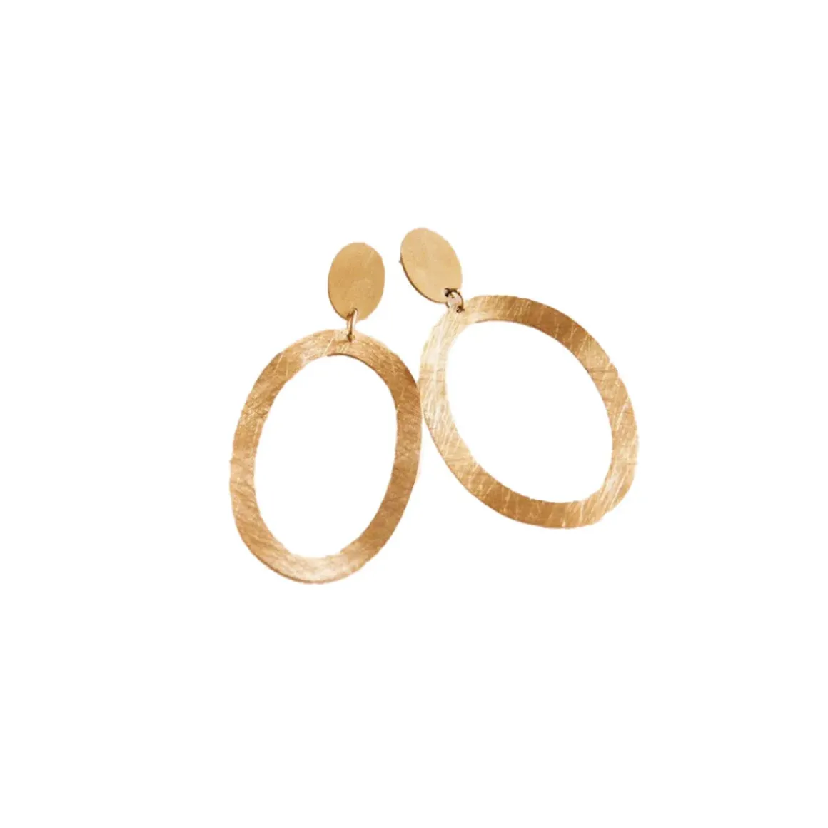 Grandes boucles d'oreilles ovales