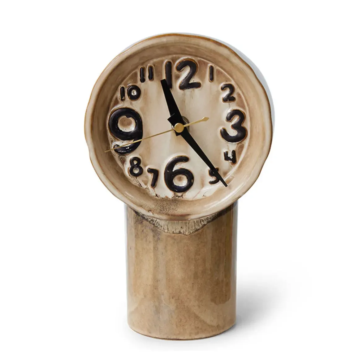 Horloge Rétro en céramique - h 23,5 cm - Crème