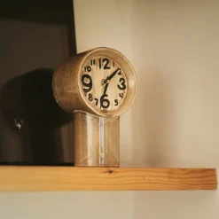 Horloge Rétro en céramique - h 23,5 cm - Crème