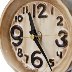 Horloge Rétro en céramique - h 23,5 cm - Crème